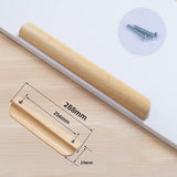Morden Solid Wood Cabinet Drawer Pulls Wardrobe Handles Knobs for Home