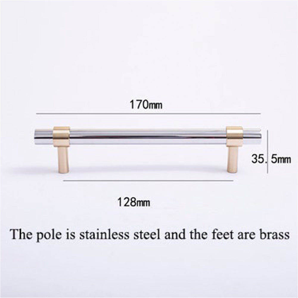 Modern Simple Luxury Silver Stainless Steel Cabinet Handles