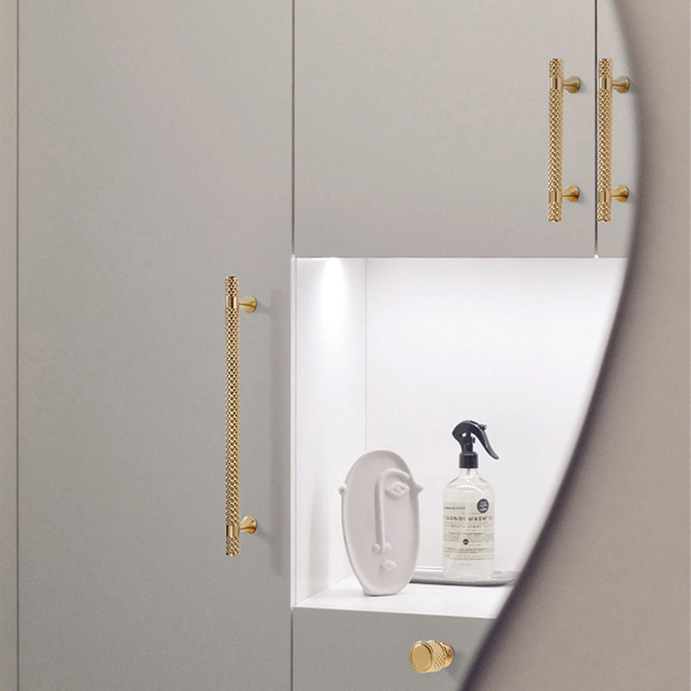 Shiny Modern Zinc Alloy Titanium Gold Black Door Handles