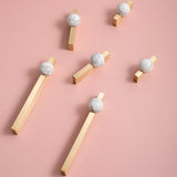 Natural Crystal Sphere Brass Cabinet Handles