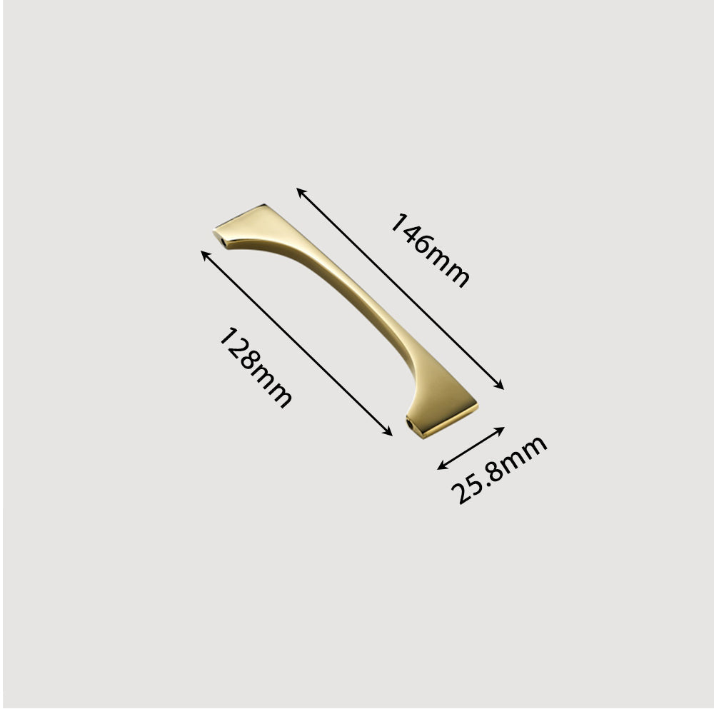 Modern Gold Brass Cabinet and Drawer Handles