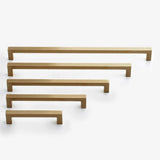 Champagne Bronze Square Cabinet Pulls for Kitchen