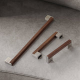 Walnut T Bar Timber Drawer Pulls for Kitchen