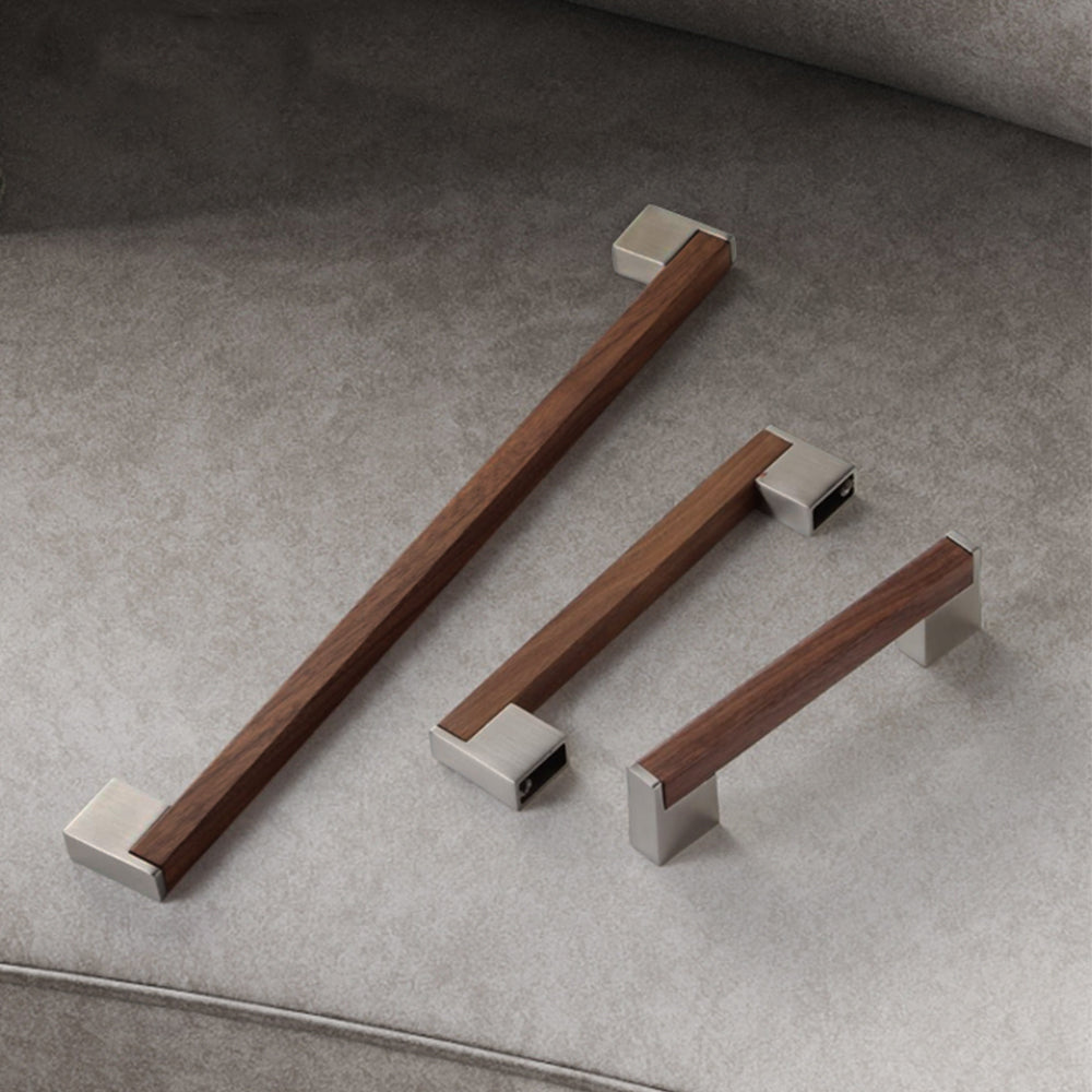 Walnut T Bar Timber Drawer Pulls for Kitchen