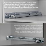 Hidden Bottom Mount Full Extension Soft Close Undermount Drawer Slides