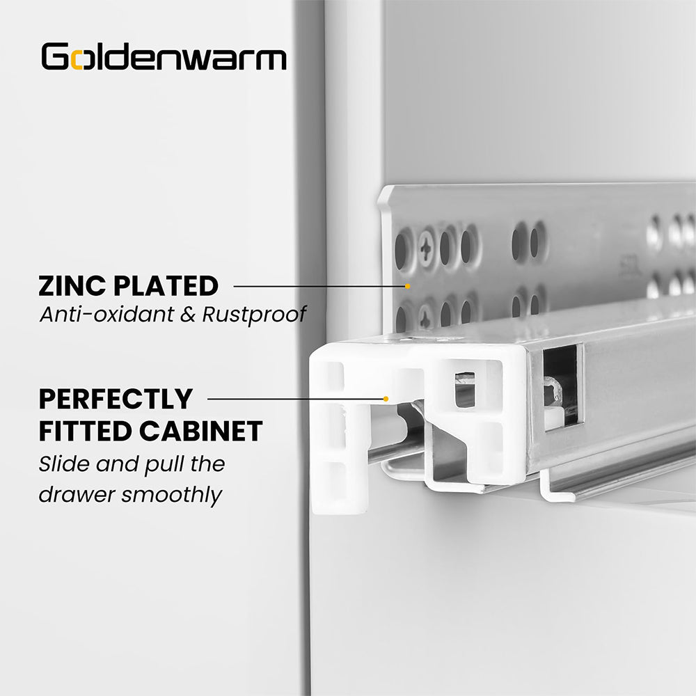 Hidden Bottom Mount Full Extension Soft Close Undermount Drawer Slides