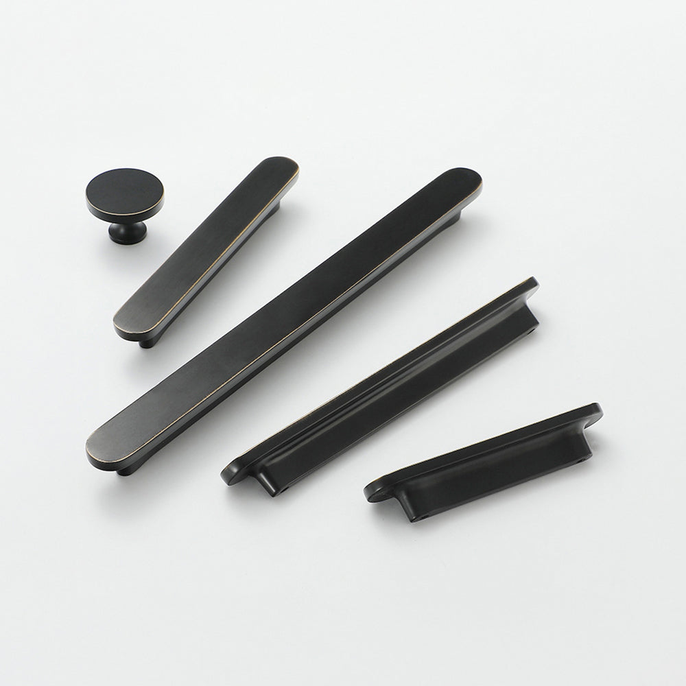 Rounded Edges Solid Brass Kitchen Cabinet Handles