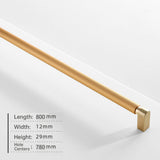 2 Pack Long Two-Color Splicing Aluminum Alloy Cabinet Handles