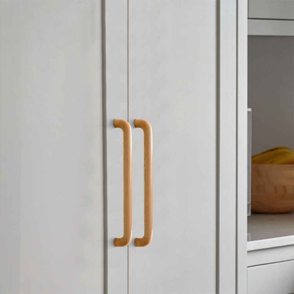 Nordic Solid Wood Cabinet Door Wardrobe Handle