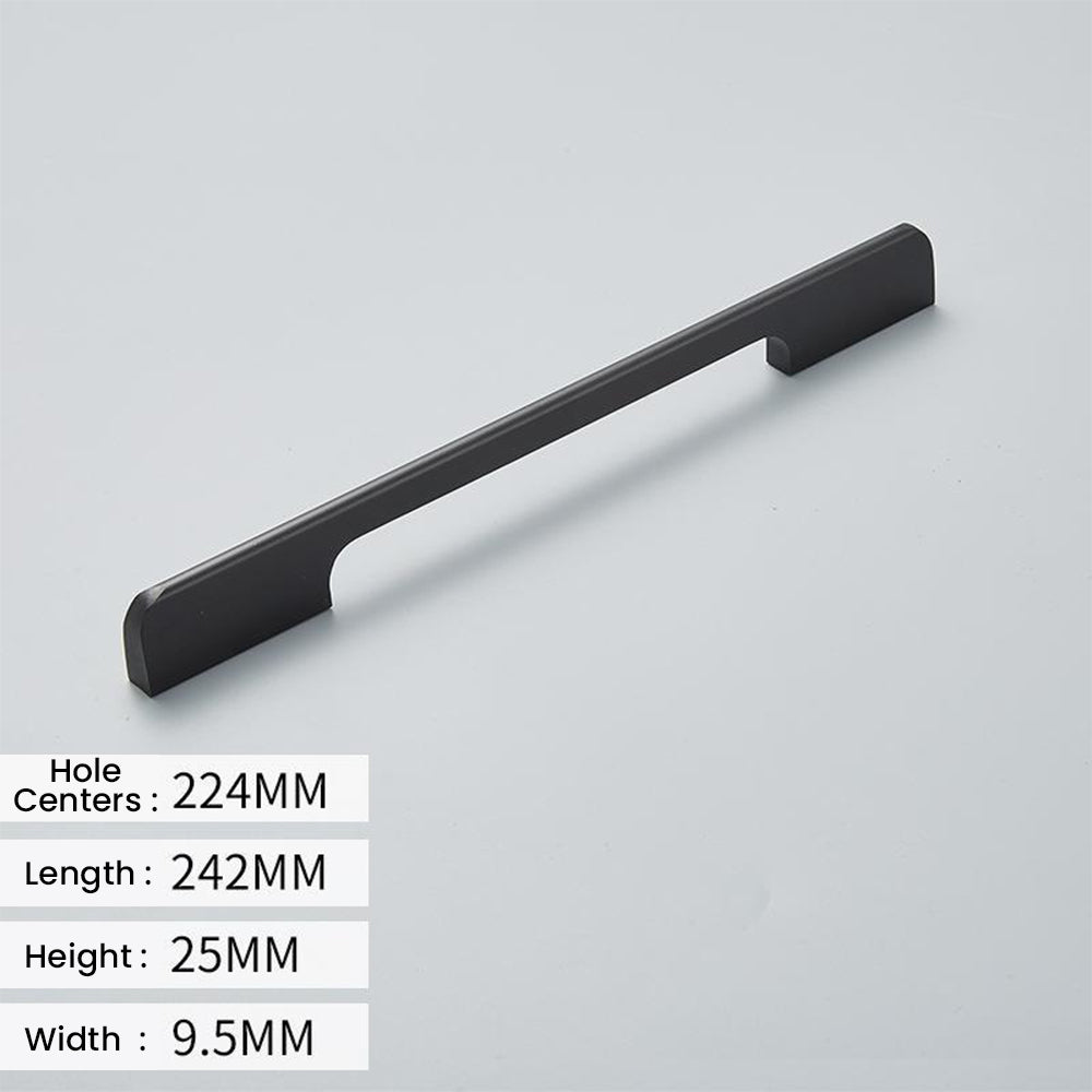 Modern Black Long Cabinet and Drawer Handles
