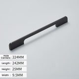 Modern Black Long Cabinet and Drawer Handles