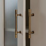 Vintage Bronze Brass Wardrobe Door T-shaped Handle