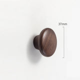 Long Solid Wood Finished Curved Arch Round Cabinet Handle for Kitchen