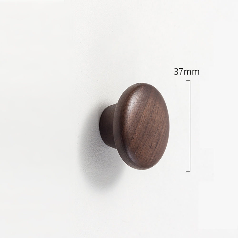Long Solid Wood Finished Curved Arch Round Cabinet Handle for Kitchen