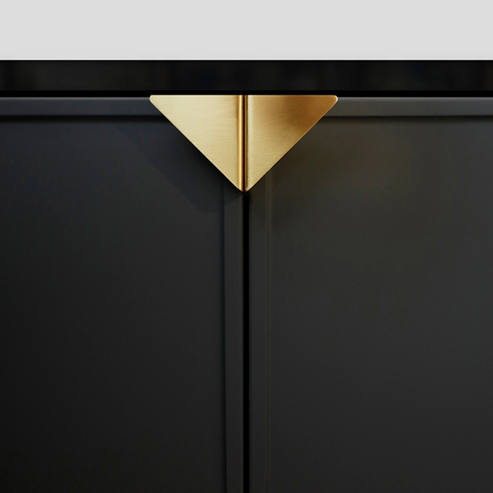 Triangle Shape Creative Solid Brass Cabinet Hidded Handle Drawer Handles