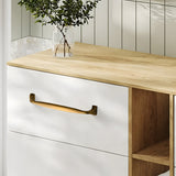 Wide Head Simple Brass Drawer Handles