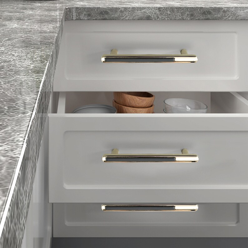 Modern Two-Tone Cabinet Handles Wardrobe Pulls
