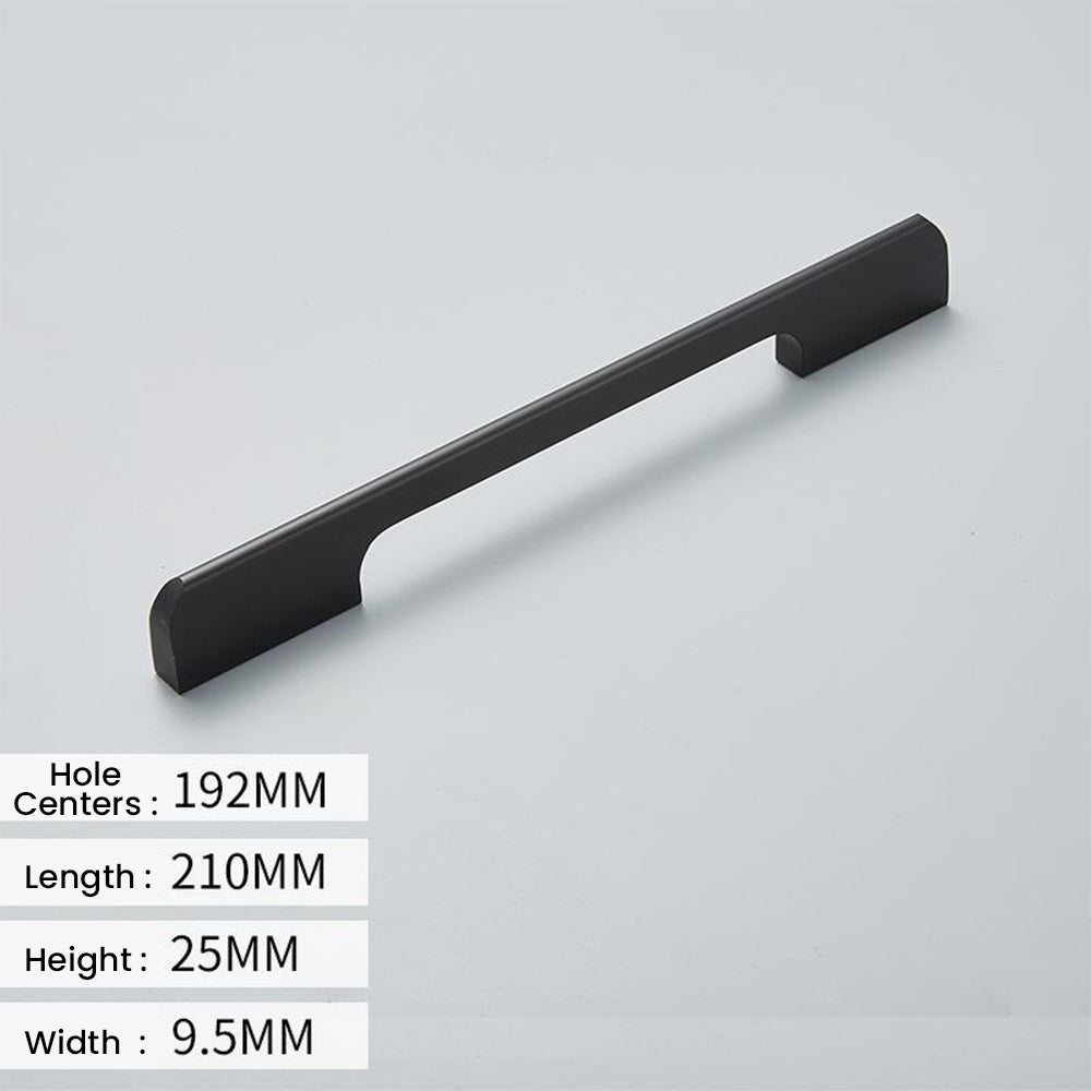 Modern Black Long Cabinet and Drawer Handles