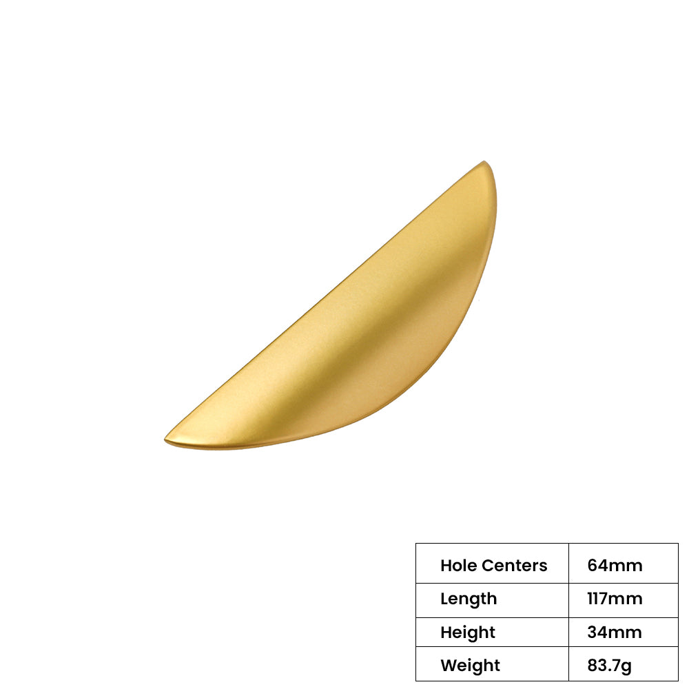 Half Moon Finger Edge Cabinet Handles Door Hardware