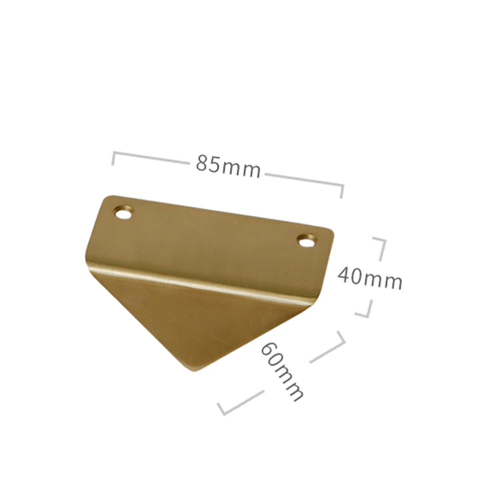 Triangle Shape Creative Solid Brass Cabinet Hidded Handle Drawer Handles
