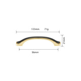 Luxury Zinc Alloy Black Gold Cabinet Handles