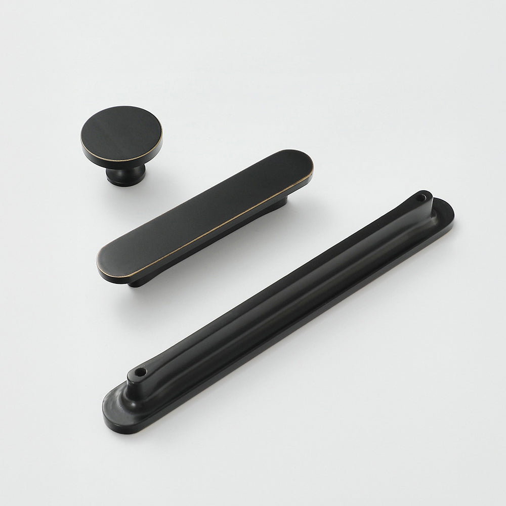 Rounded Edges Solid Brass Kitchen Cabinet Handles
