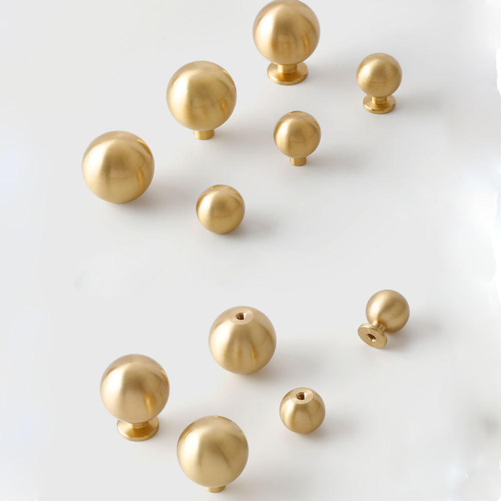 Champagne Gold Round Cabinet Knobs