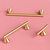 Unique Design Cone-shaped Feet Brass Cabinet Pulls