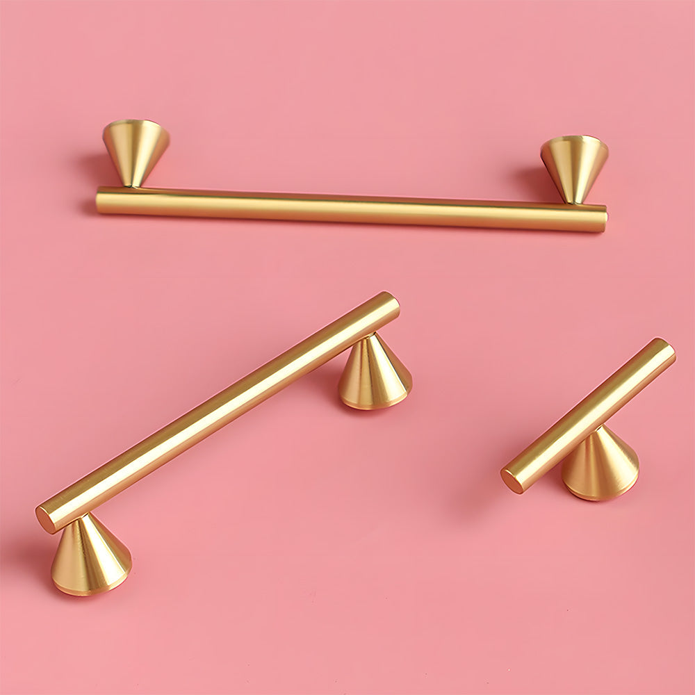 Unique Design Cone-shaped Feet Brass Cabinet Pulls