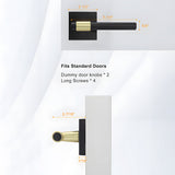 Zinc Alloy Black Gold Interior Door Handle Heavy Duty Door Lever