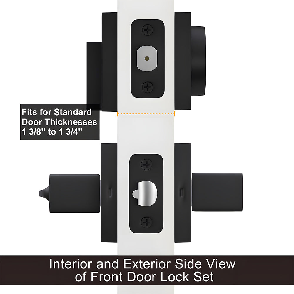 Entry Door Locksets Exterior Door Handle and Deadbolt Set