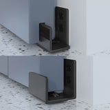 Sliding Barn Door Bottom Floor Guide U Shape Flexible Adjustable Fit Distance Flush Flat Bottom Design Wall Mount