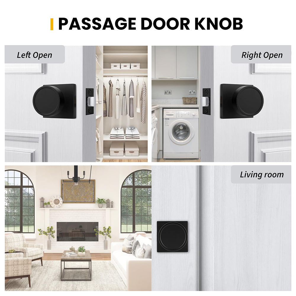 Heavy Duty Passage Privacy Interior Door Knobs for Closet, Hallway