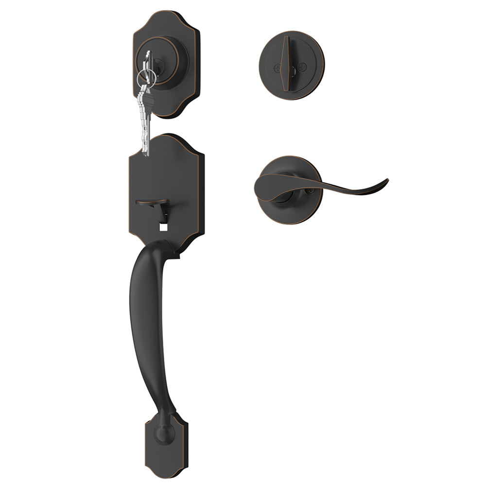 Zinc Alloy Entry Door Lock Front Door Handlesets