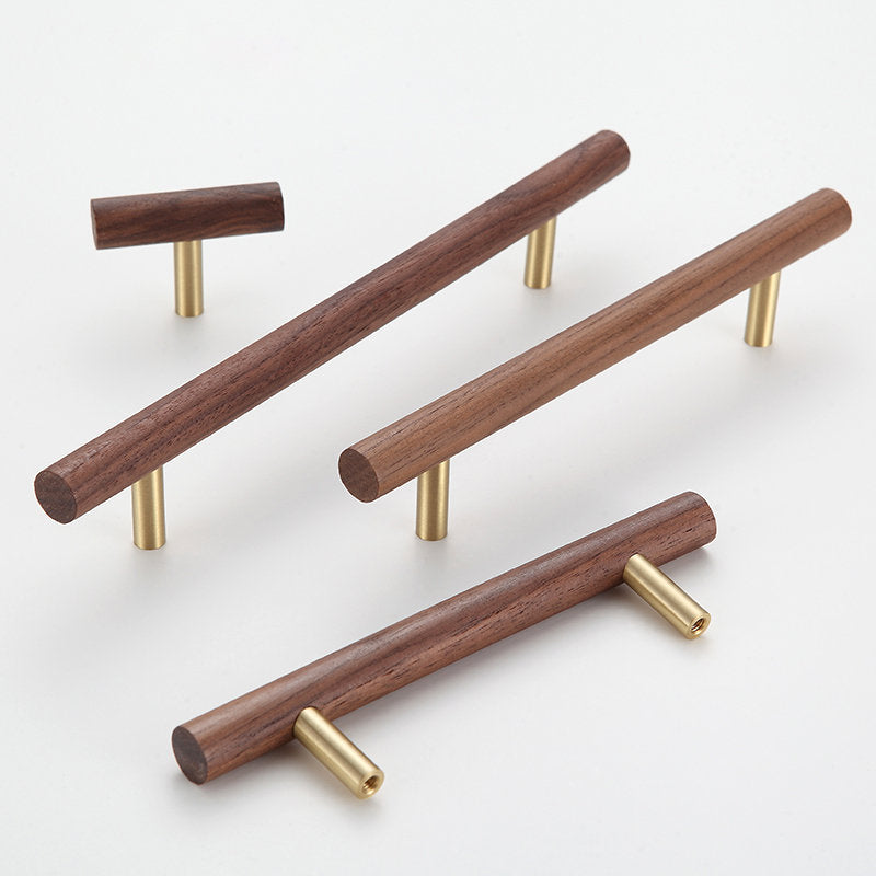 Universal Wooden Door Handles for Drawers Cupboards Kitchen Cabinets