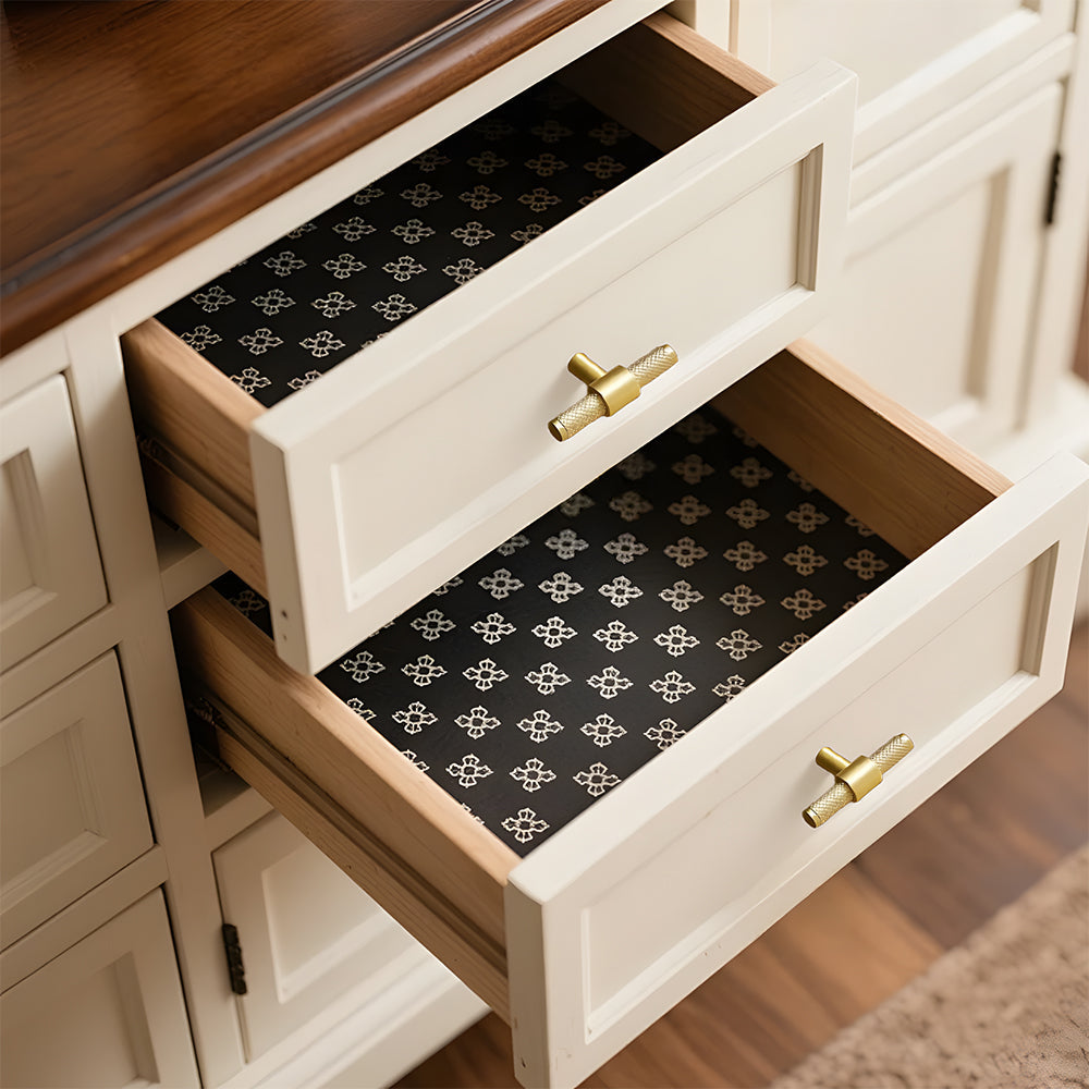 Solid Brass Knurled Kitchen T-Bar Cabinet Pulls
