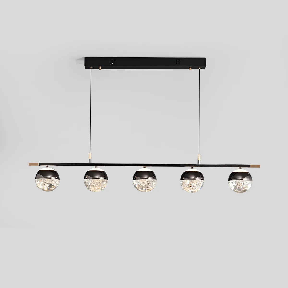 Pearl black acrylic chandelier