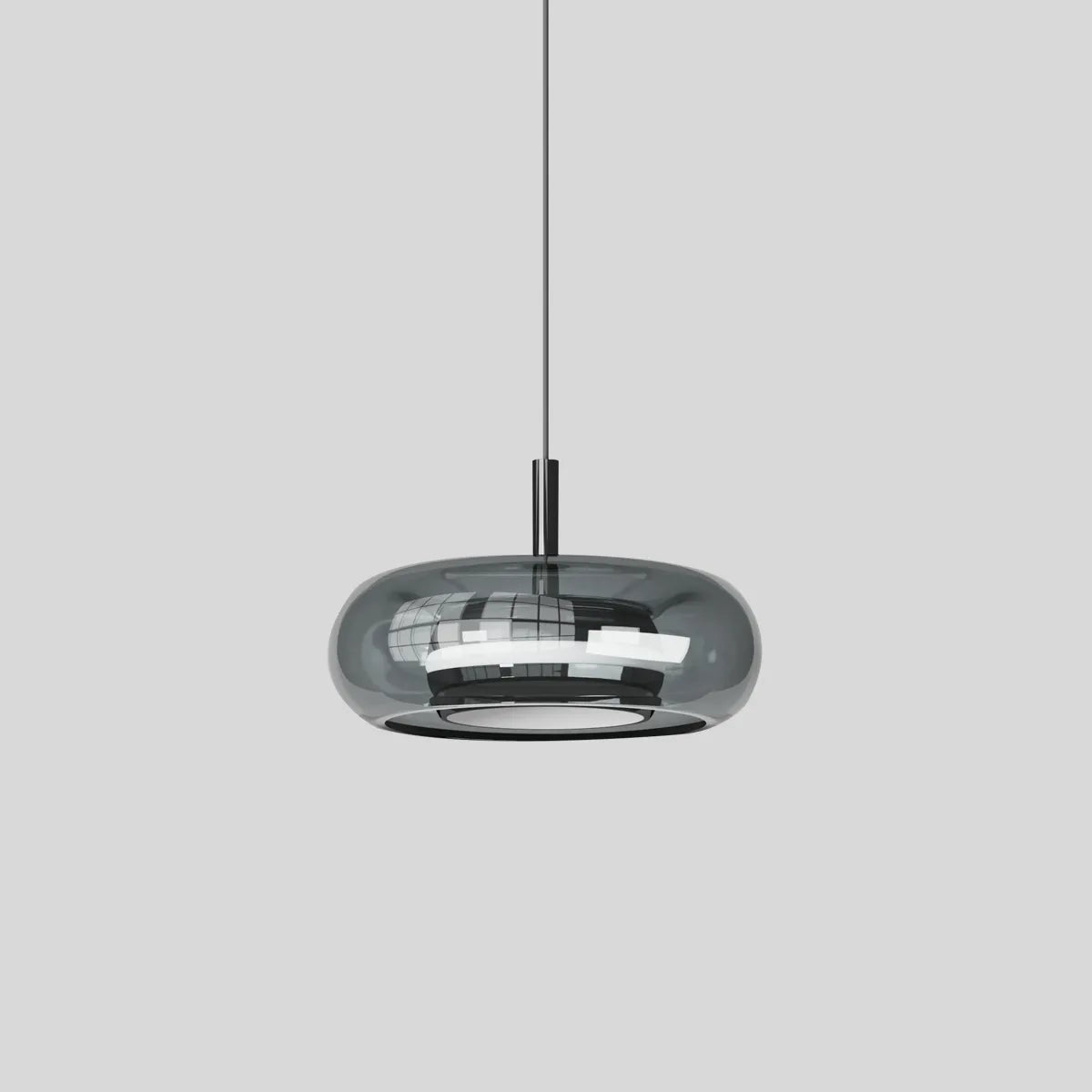 Smoked round rope pendant