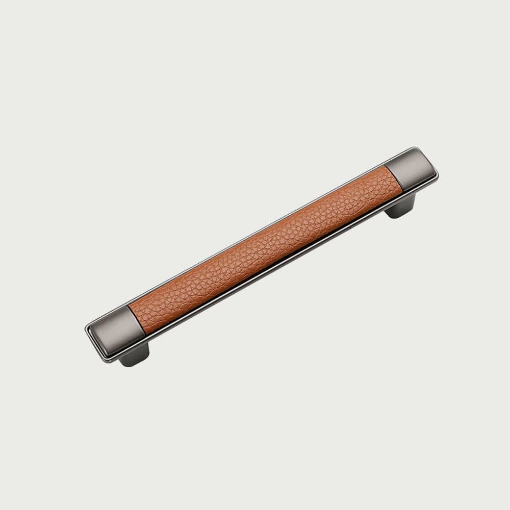 Retro Brown Leather Drawer Handles