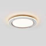 Circular rock slab ceiling light fixture