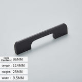 Solid Aluminum Alloy Modern Black Long Cabinet and Drawer Handles