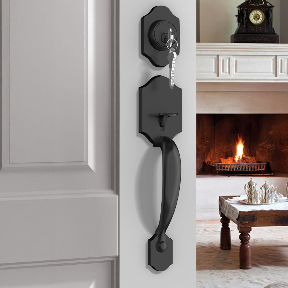 Zinc Alloy Entry Door Lock Front Door Handlesets