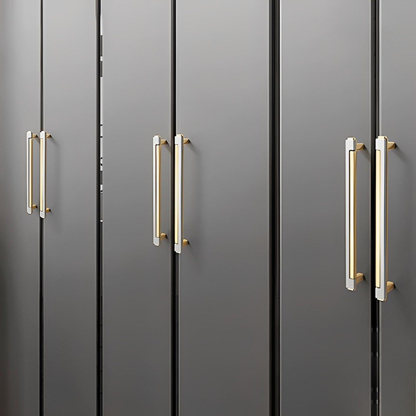 Zinc Alloy Modern Gold Black Chrome Kitchen Handles