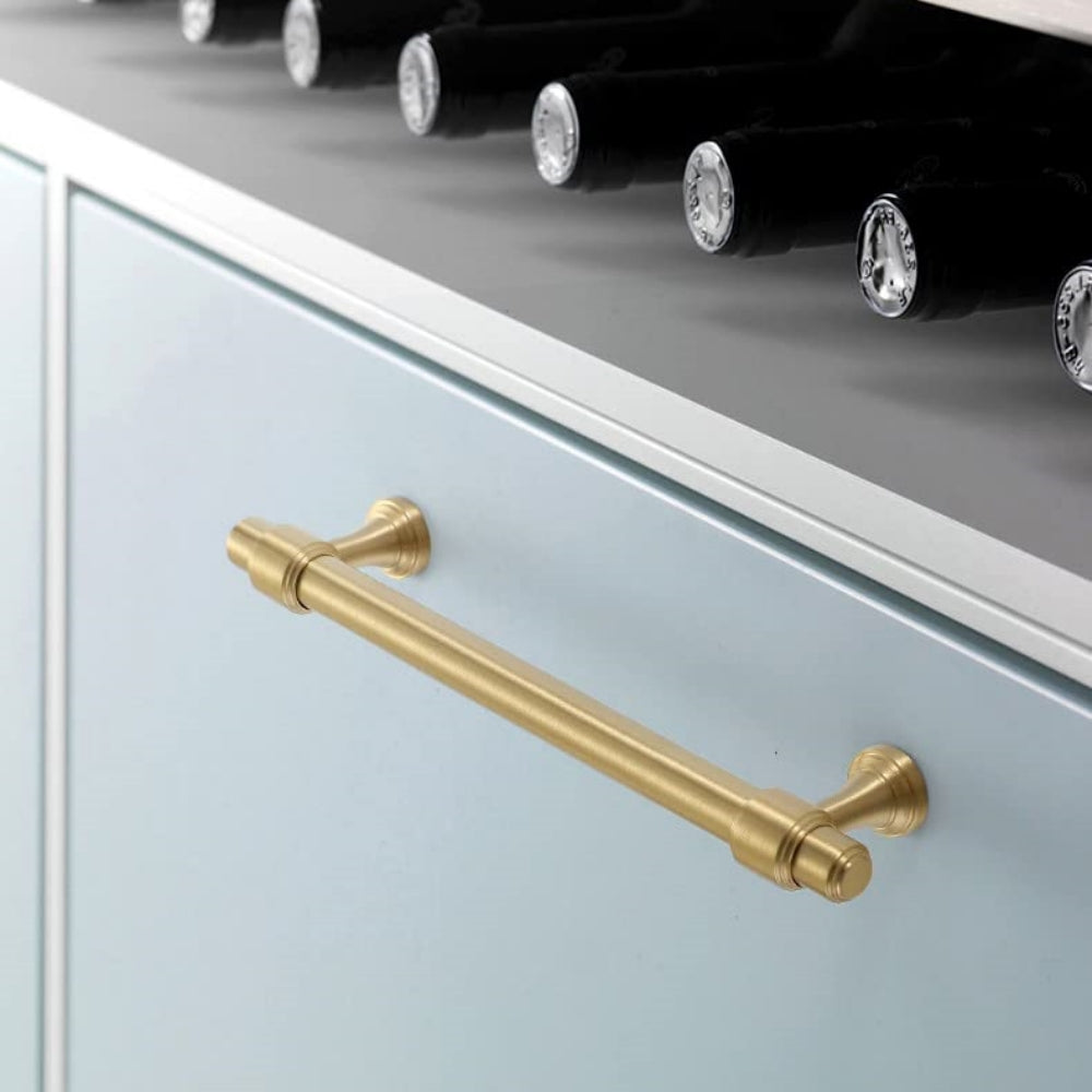 Modern Brass Black & Gold  Kitchen Cabinet Drawer Pulls