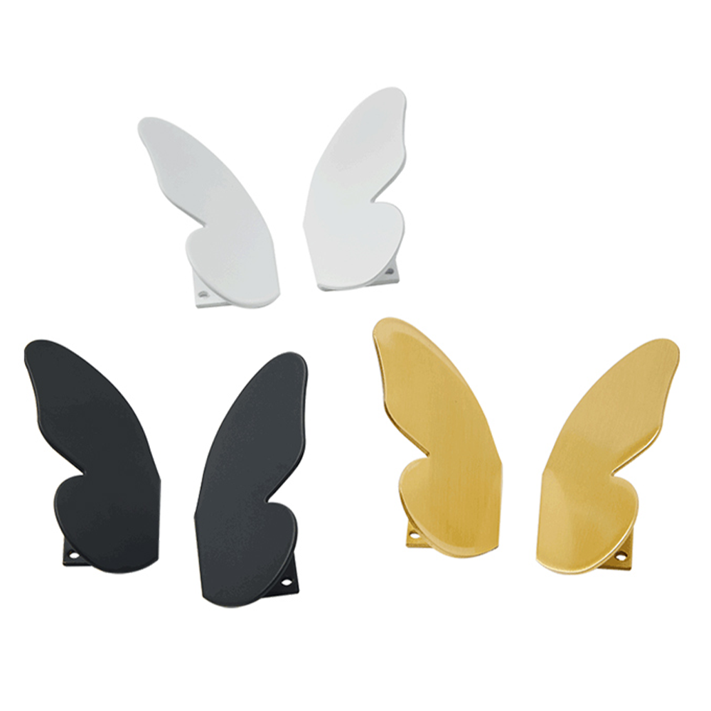 Unique Butterfly Drawer Pulls Modern Black Wardrobe Knob Cabinet Pulls