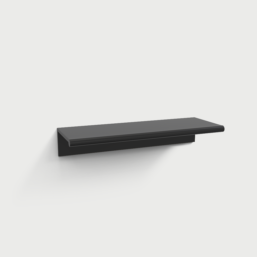 Black Kitchen Cabinet Drawer Edge Finger Pulls