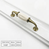 Vintage Black and White Cabinet Pulls Aluminium Alloy Drawer Pulls