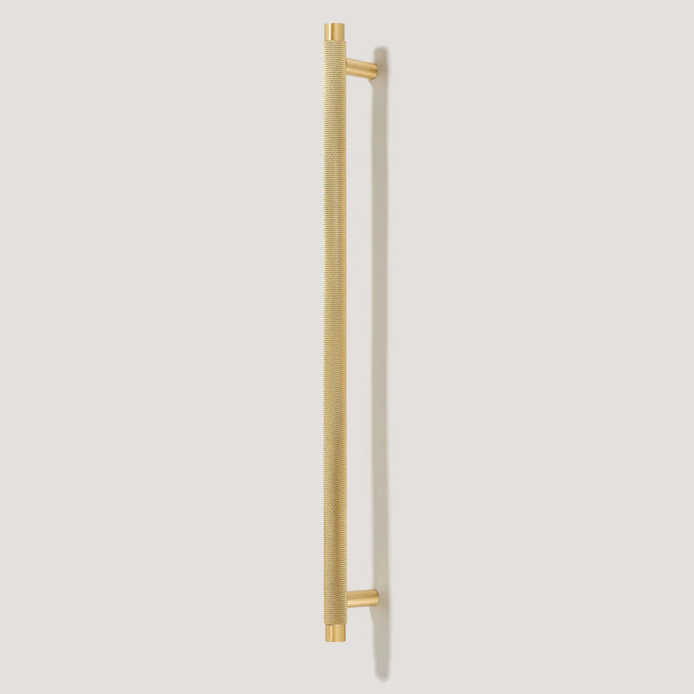 Brass Knurled T-Bar Cabinet Drawer Handles