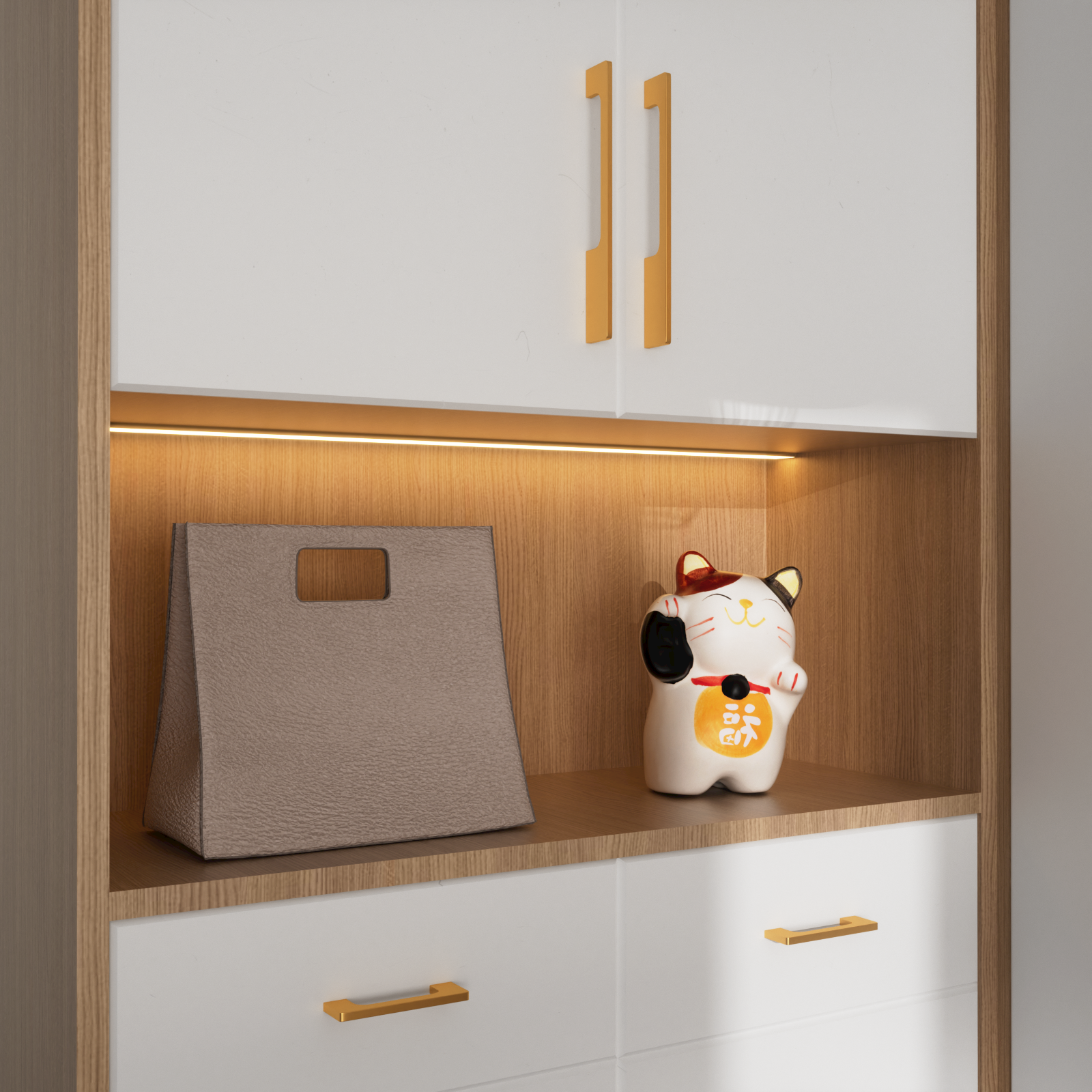 Black Aluminum Alloy Modern Slimline Unique Cabinet Pulls and Drawer Handles