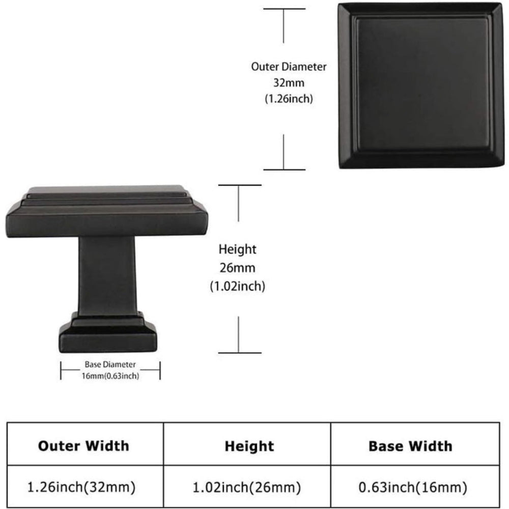 Square Pull Drawer Knob